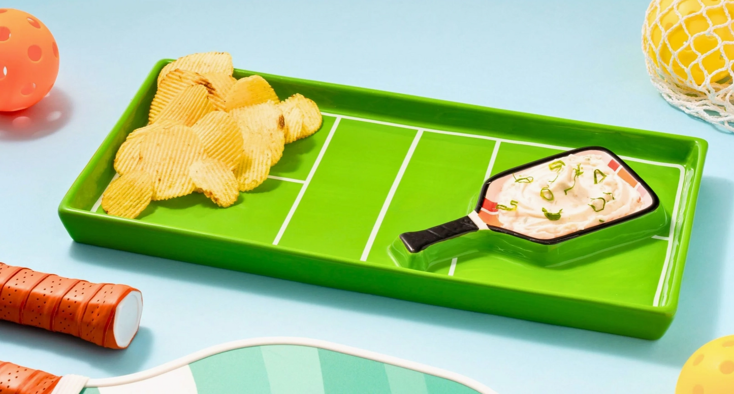 Pickleball Chip and Dip Sports Lover Tray