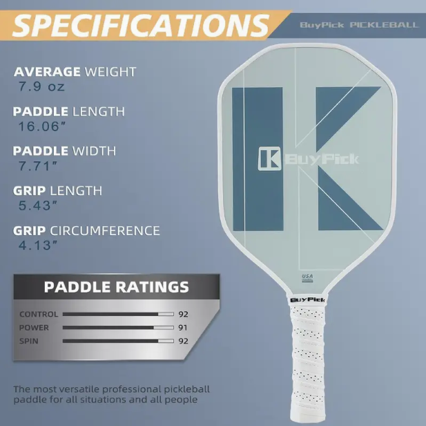 Carbon Fiber Pickleball Paddle Set of 2 - USAPA Approved 2024, Honeycomb Core, Durable Edge Guard, Includes 2 Paddles, 4 Balls, 1 Carry Bag