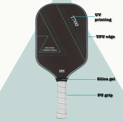 Elite T700 Pro Pickleball Paddle - Enhanced Grip for Superior Control, Durable Carbon Fiber Construction