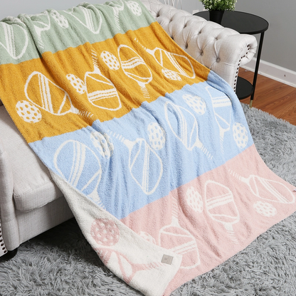 Pickleball Printed Cozy Soft Throw Blanket