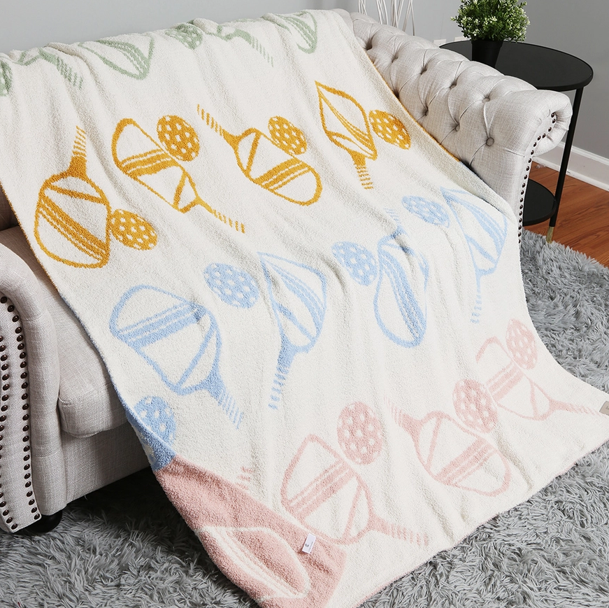 Pickleball Printed Cozy Soft Throw Blanket