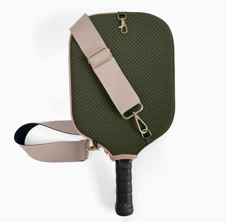 Pickleball Paddle Cover w/Strap and Storage Pocket